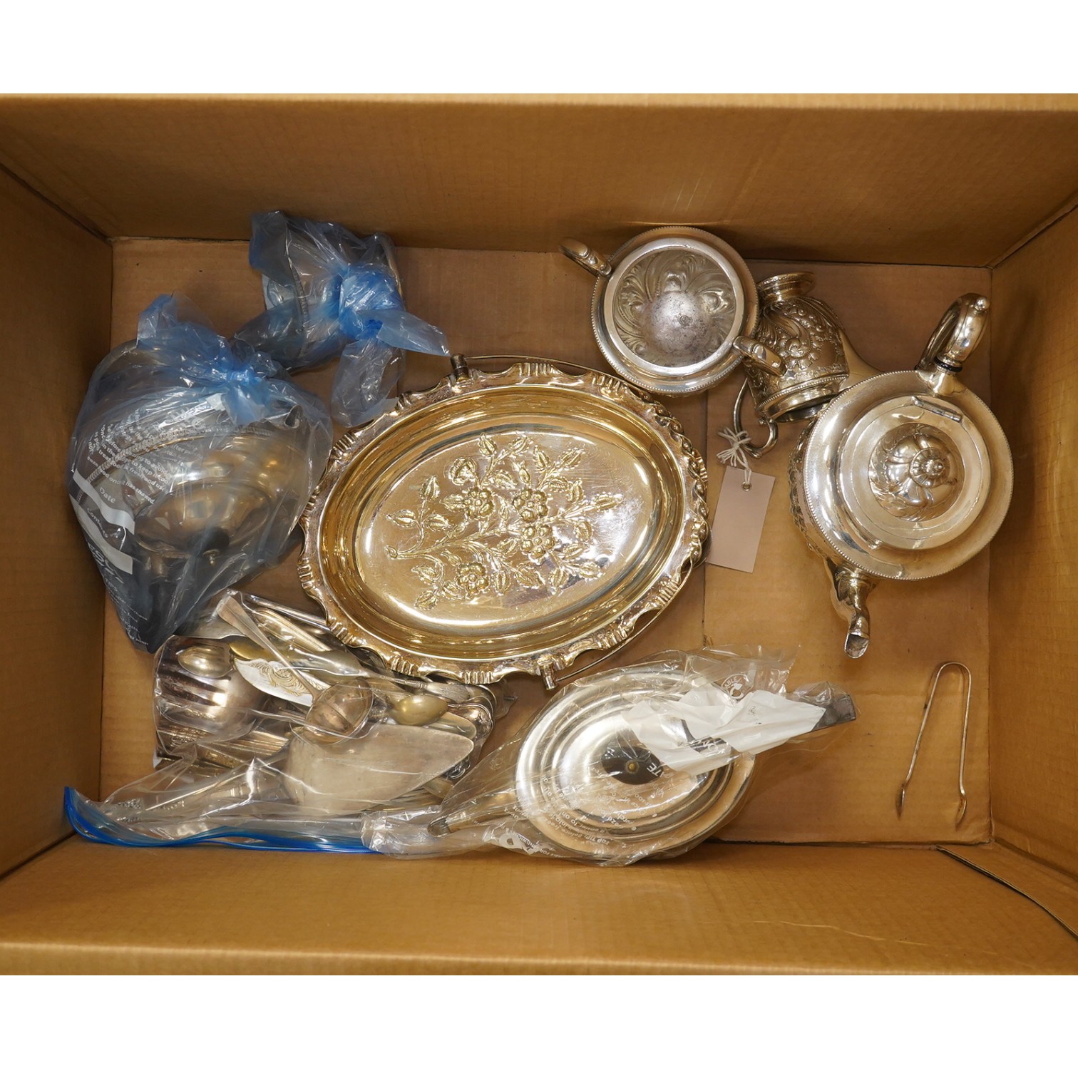 A quantity of various silver plated wares. Condition - varies